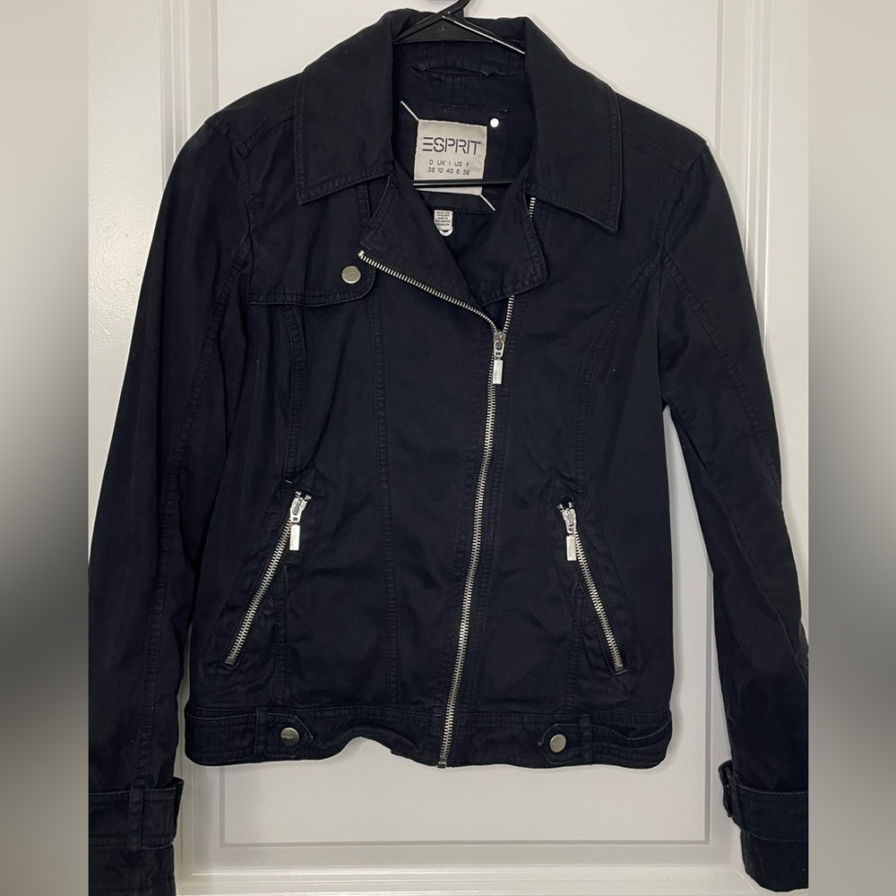 ESPRIT Black Biker Jacket-Small
